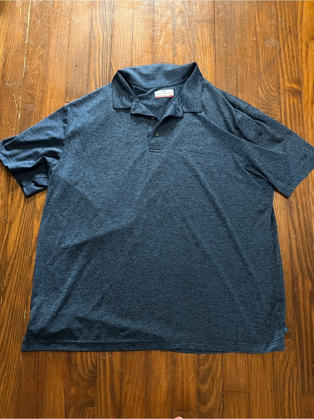 Grand Slam Men's Heather Navy Golf Polo